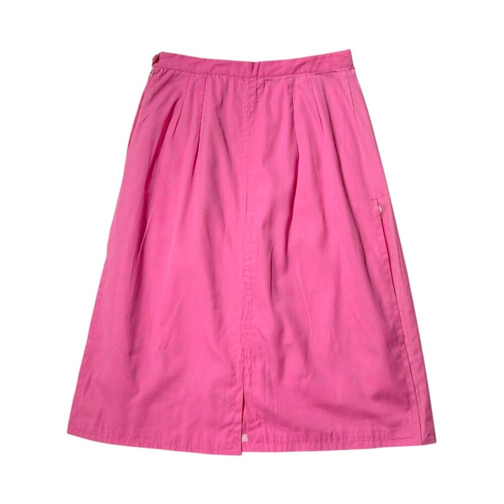 60s Vintage Highwaisted Skort Pink Skirt White Shorts Chicken Print Pantino. - Picture 4 of 8